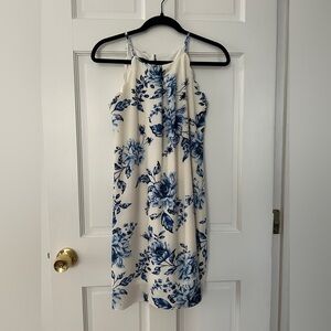 Floral Blue and White BCX Dress